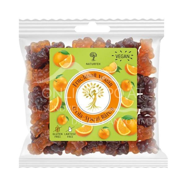 NATURFEH Fruchtgummi Vegane Cola-Spezi Bären
