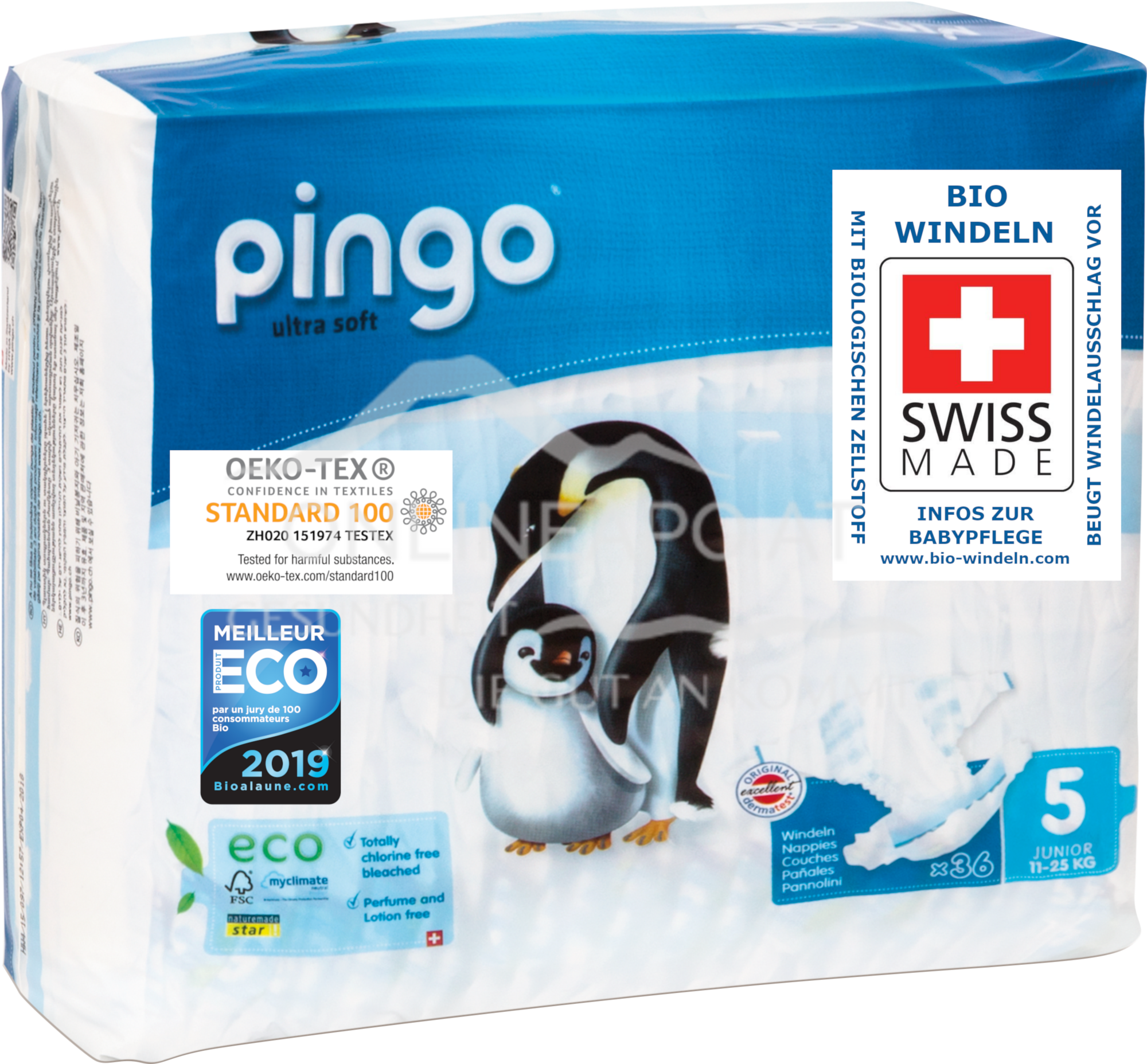 Bio Windeln Junior 12-25kg Pinguin – Pingo Swiss