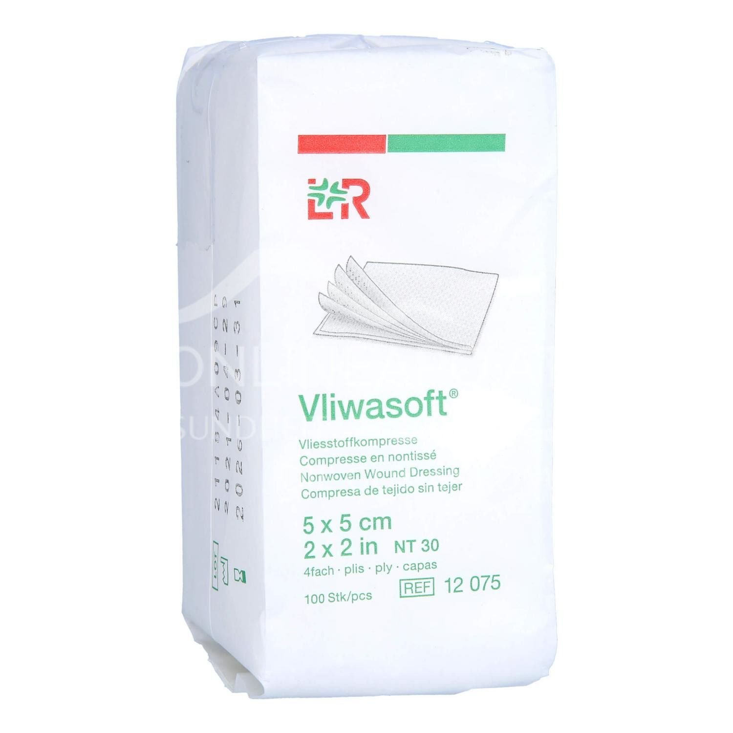 Vliwasoft® Vliesstoffkompressen, unsteril, 4-lagig, 5 x 5 cm