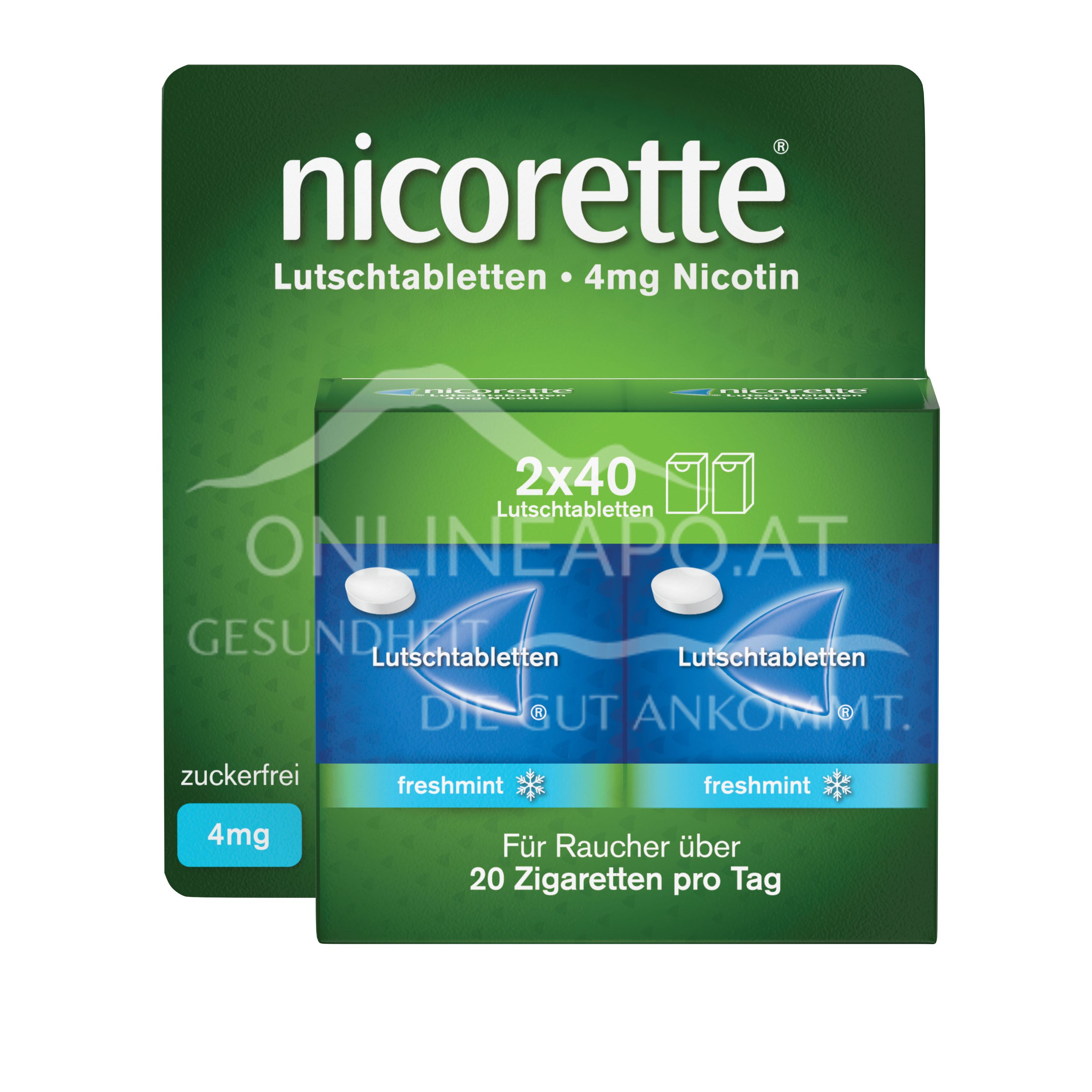 Nicorette® freshmint 4 mg Lutschtabletten 2 x 40 Stück