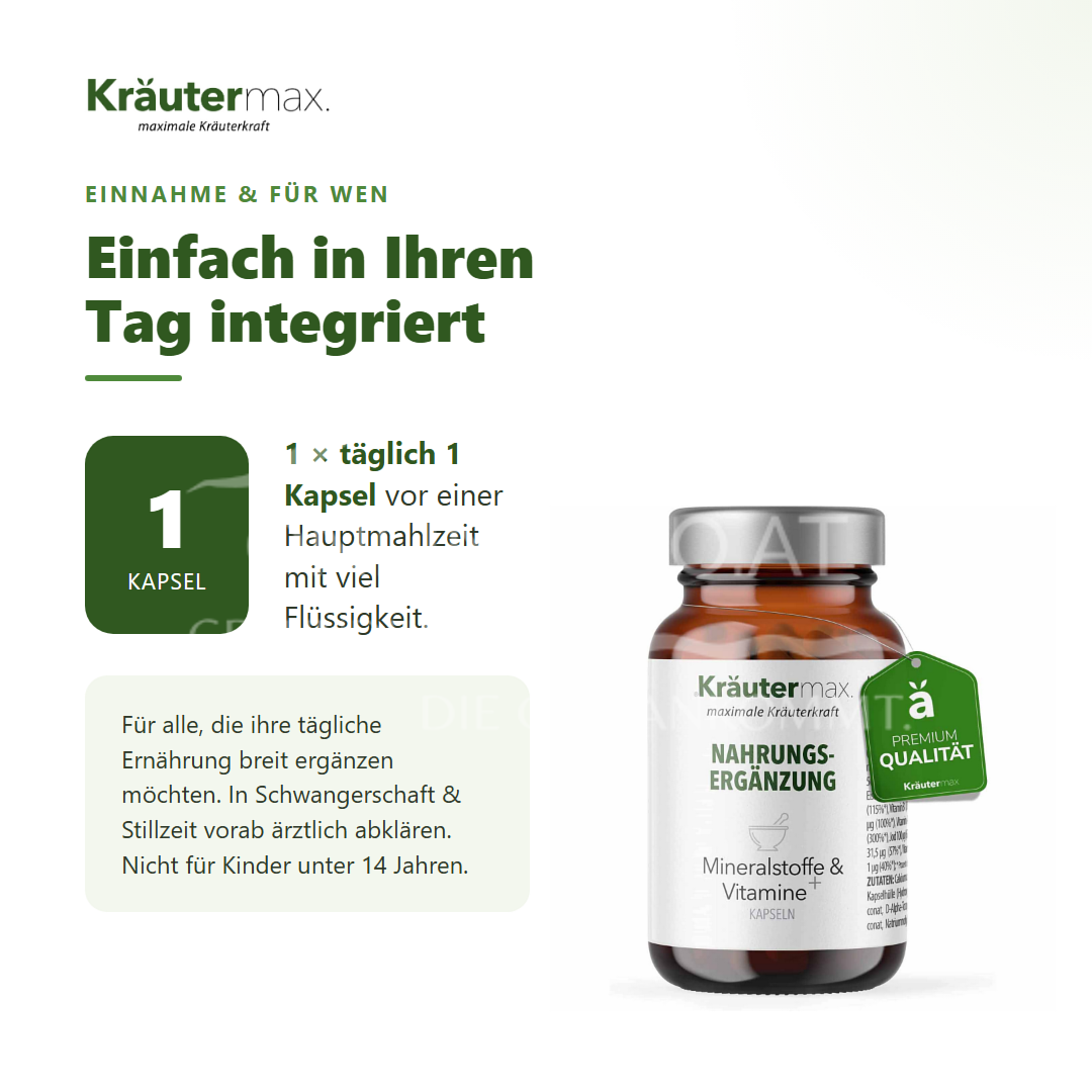 Kräutermax Mineralstoffe und Vitamine Kapseln