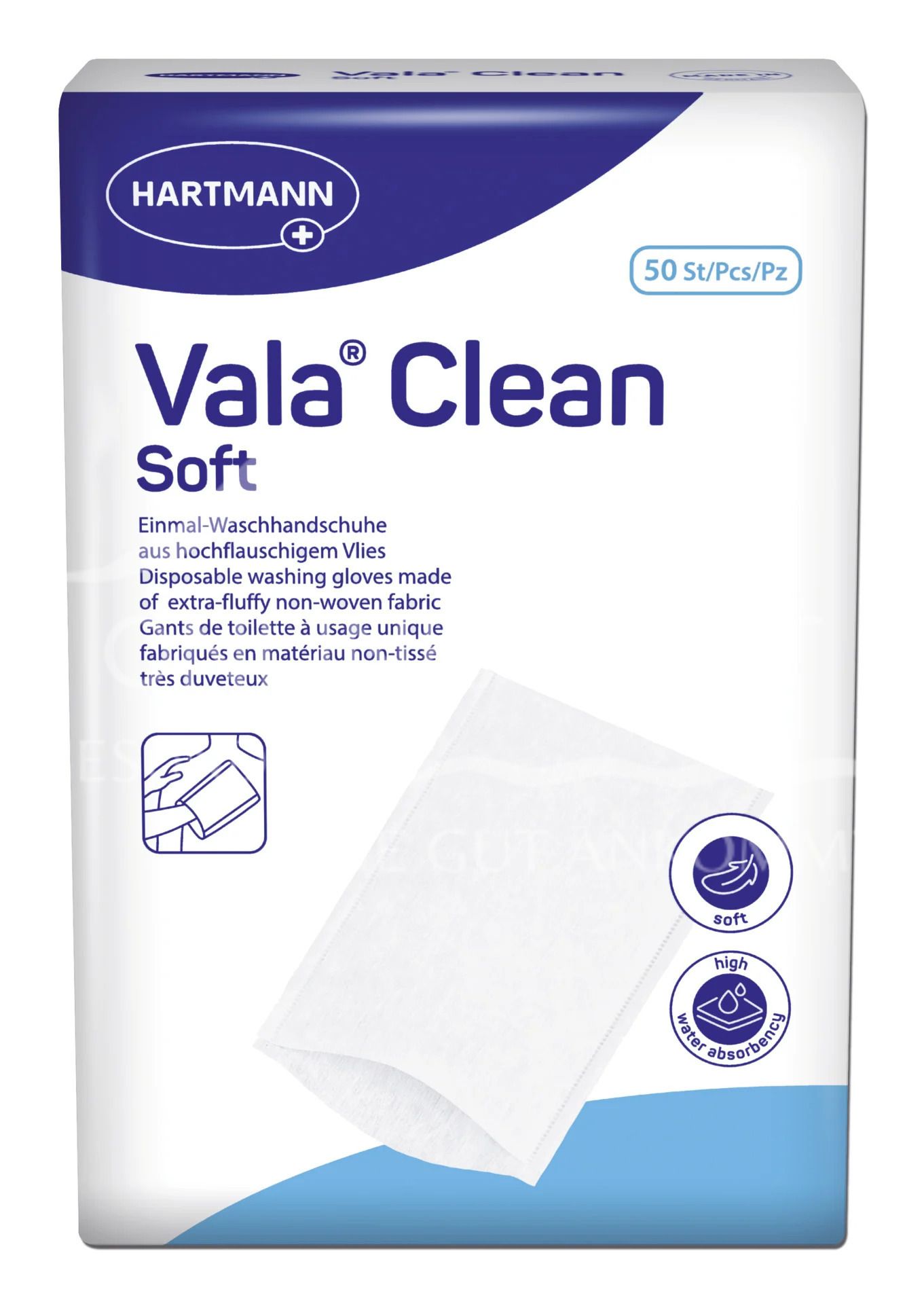 Vala® Clean Einmal-Waschhandschuhe 15,5 x 22,5 cm	