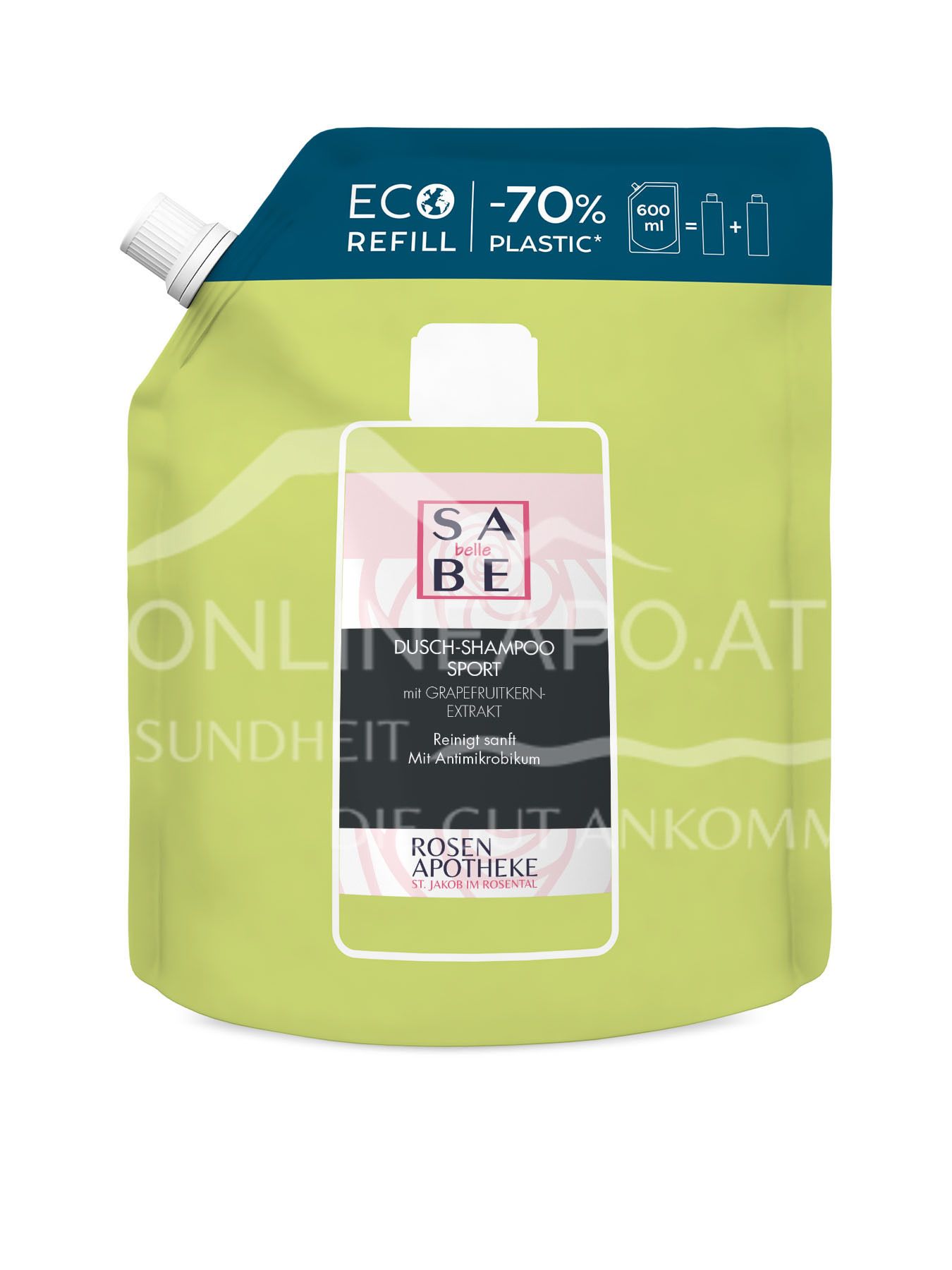 SABE belle Shower Shampoo Sport with grapefruit seed extract