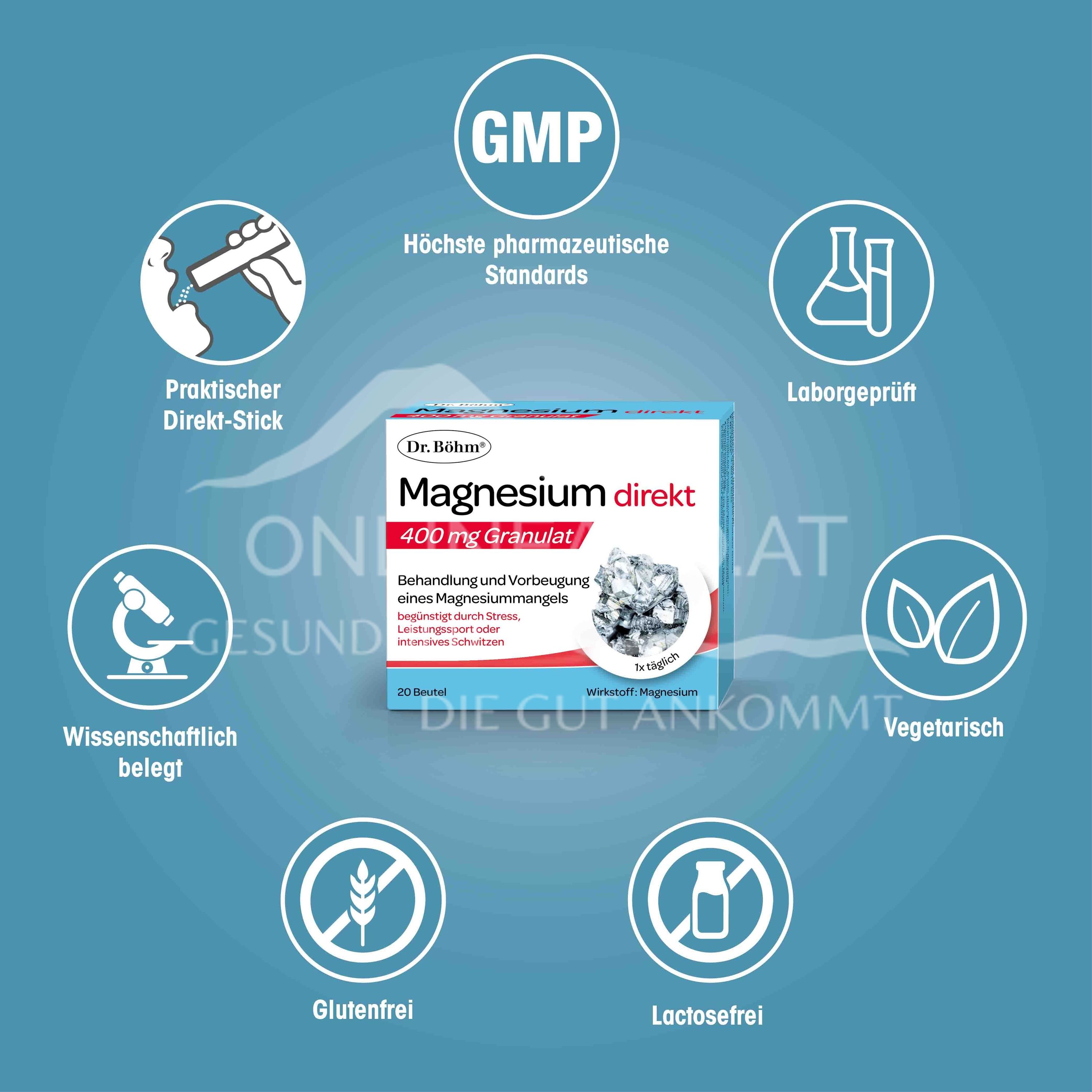 Dr. Böhm® Magnesium direkt 400 mg Granulat Sticks