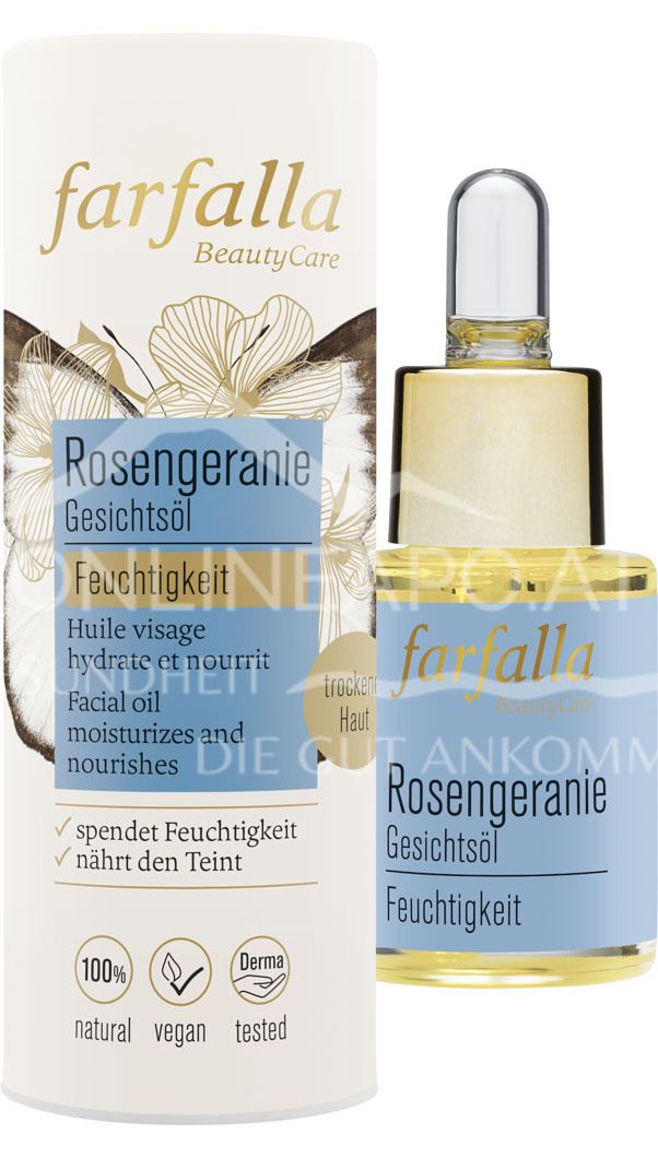 Farfalla Rose Geranium Facial Oil, Moisturising