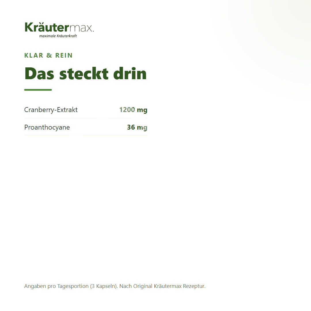 Kräutermax Cranberry Extrakt 400 mg Kapseln