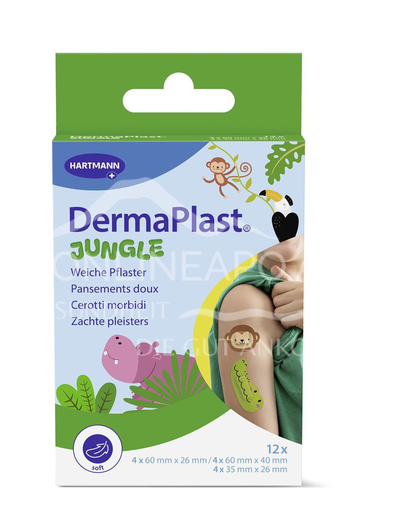 DermaPlast® Kids Jungle - Weiche Pflasterstreifen - 3 Größen