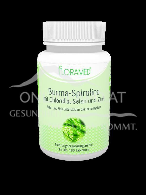 Floramed Burma-Spirulina mit Chlorella, Selen und Zink