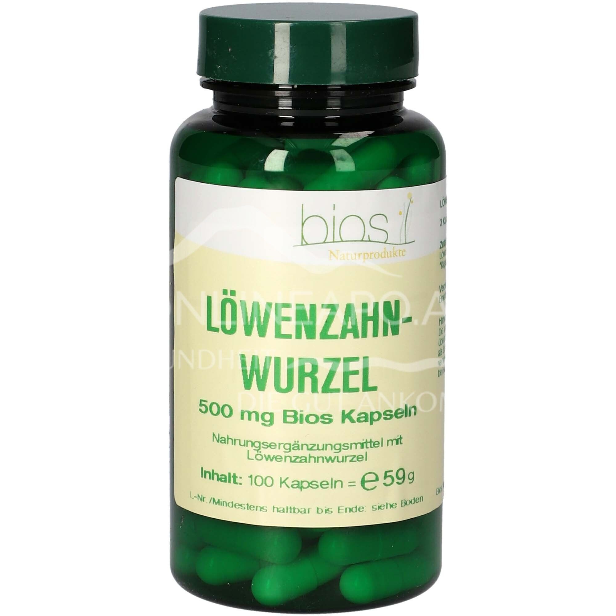 Bios Löwenzahnwurzel 500 mg Kapseln