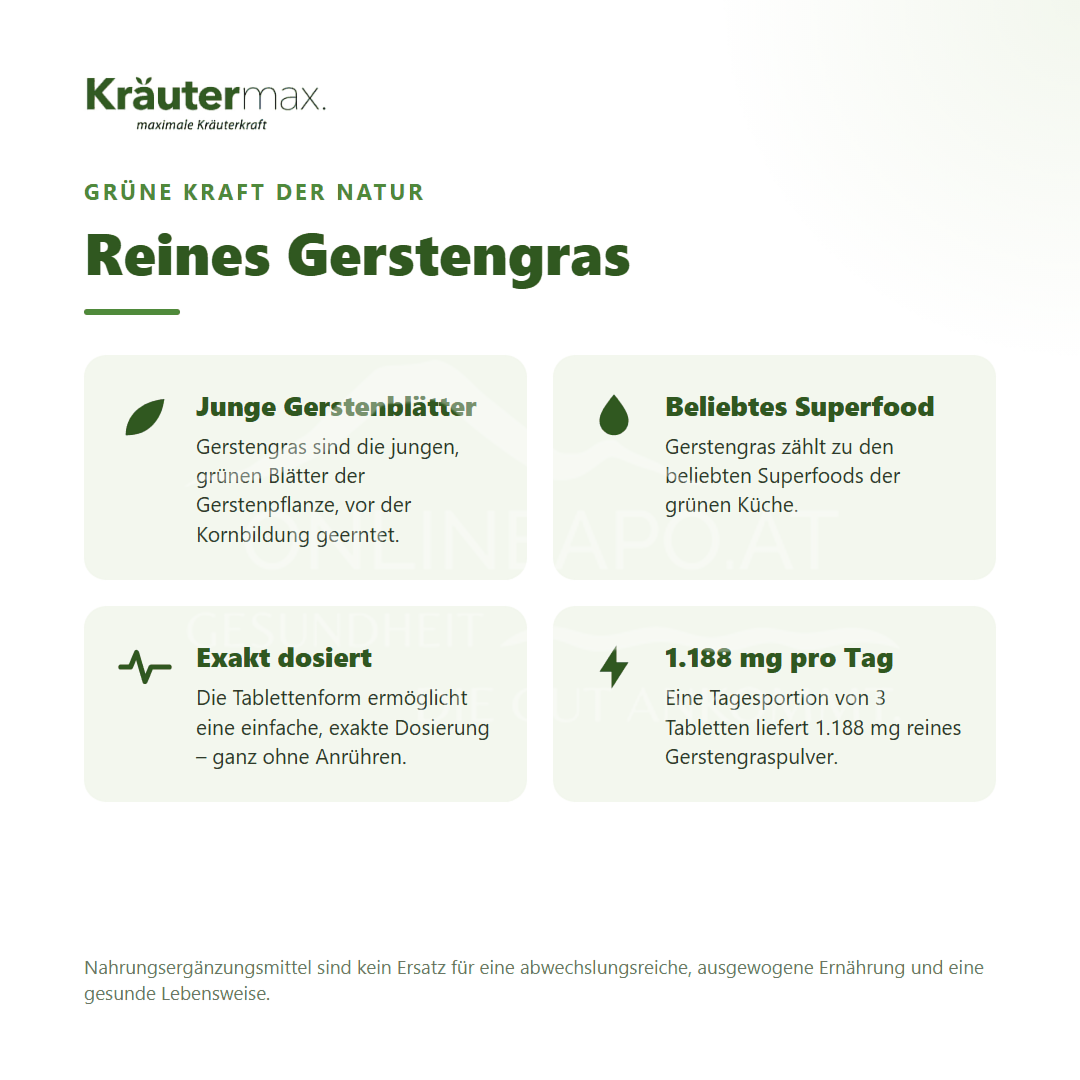 Kräutermax Gerstengras Tabletten