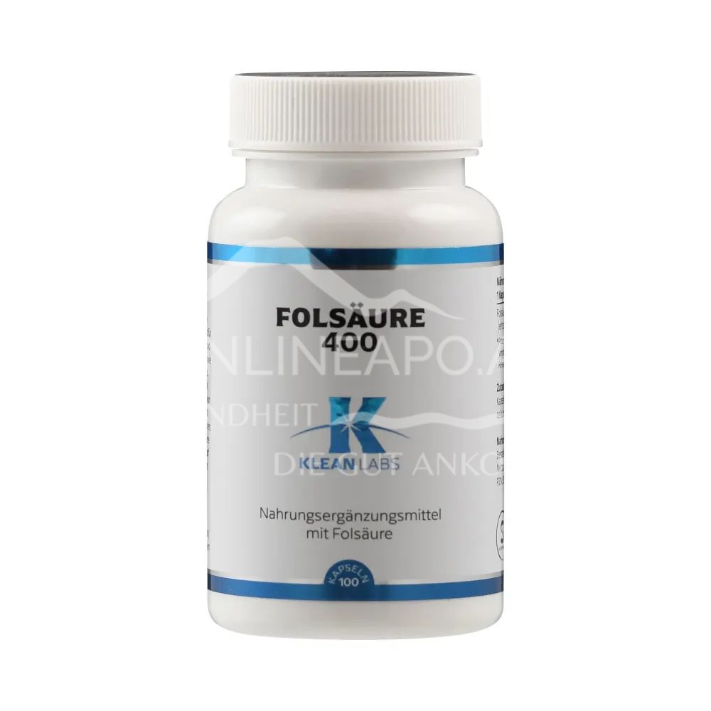 Klean Labs Folsäure 400 Kapseln