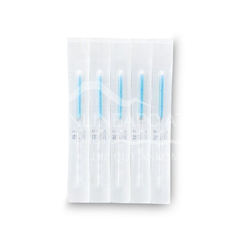 SEIRIN® Akupunkturnadeln mit Kunststoffgriff, B-Type, Nr. 3, Hellblau, 0,2 x 15 mm