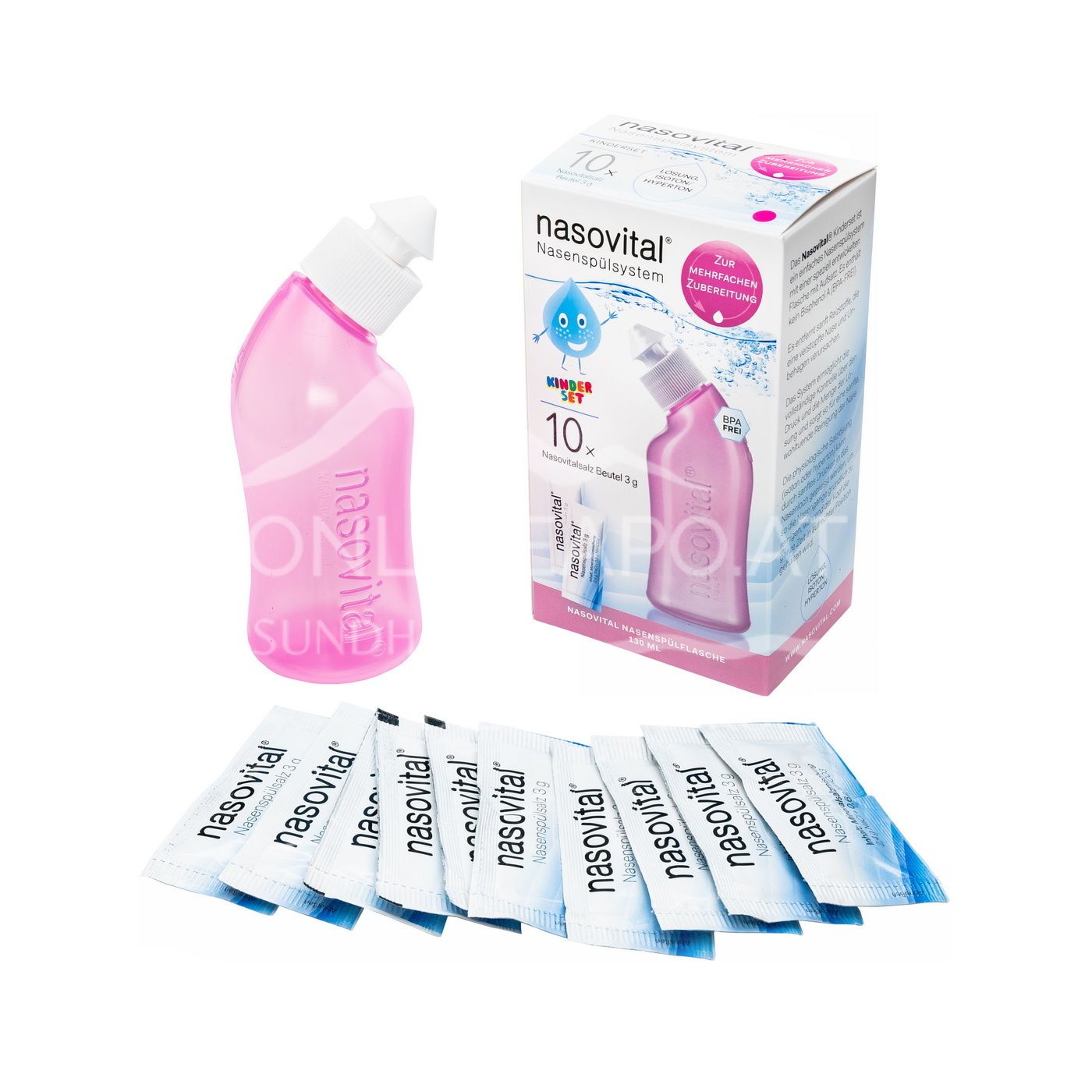 nasovital® Nasenspülsystem für Kinder - Rosa