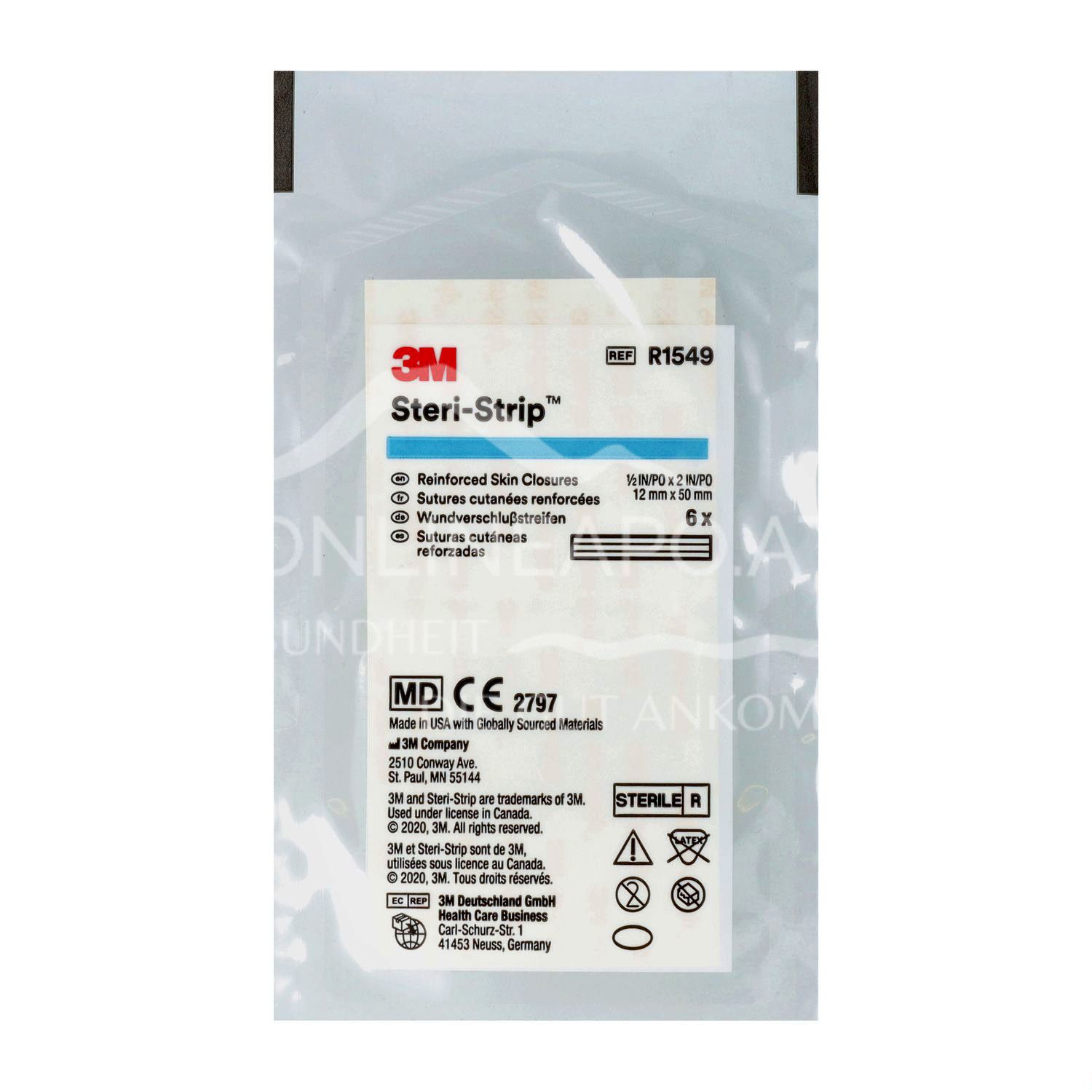 3M™ Steri-Strip™ Wundverschlussstreifen, R1549, 12 x 50 mm