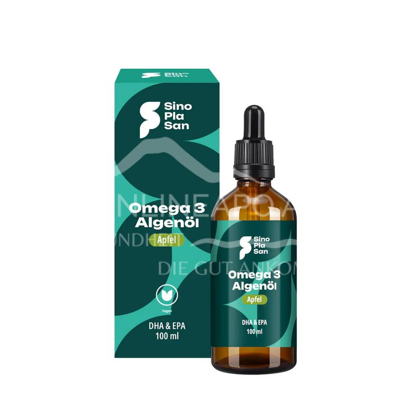 SinoPlaSan Omega 3 Algae Oil DHA+EPA Apple Drops