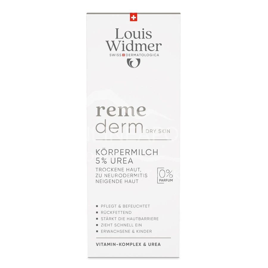 Louis Widmer Remederm Dry Skin Körpermilch 5 % Urea - ohne Parfum