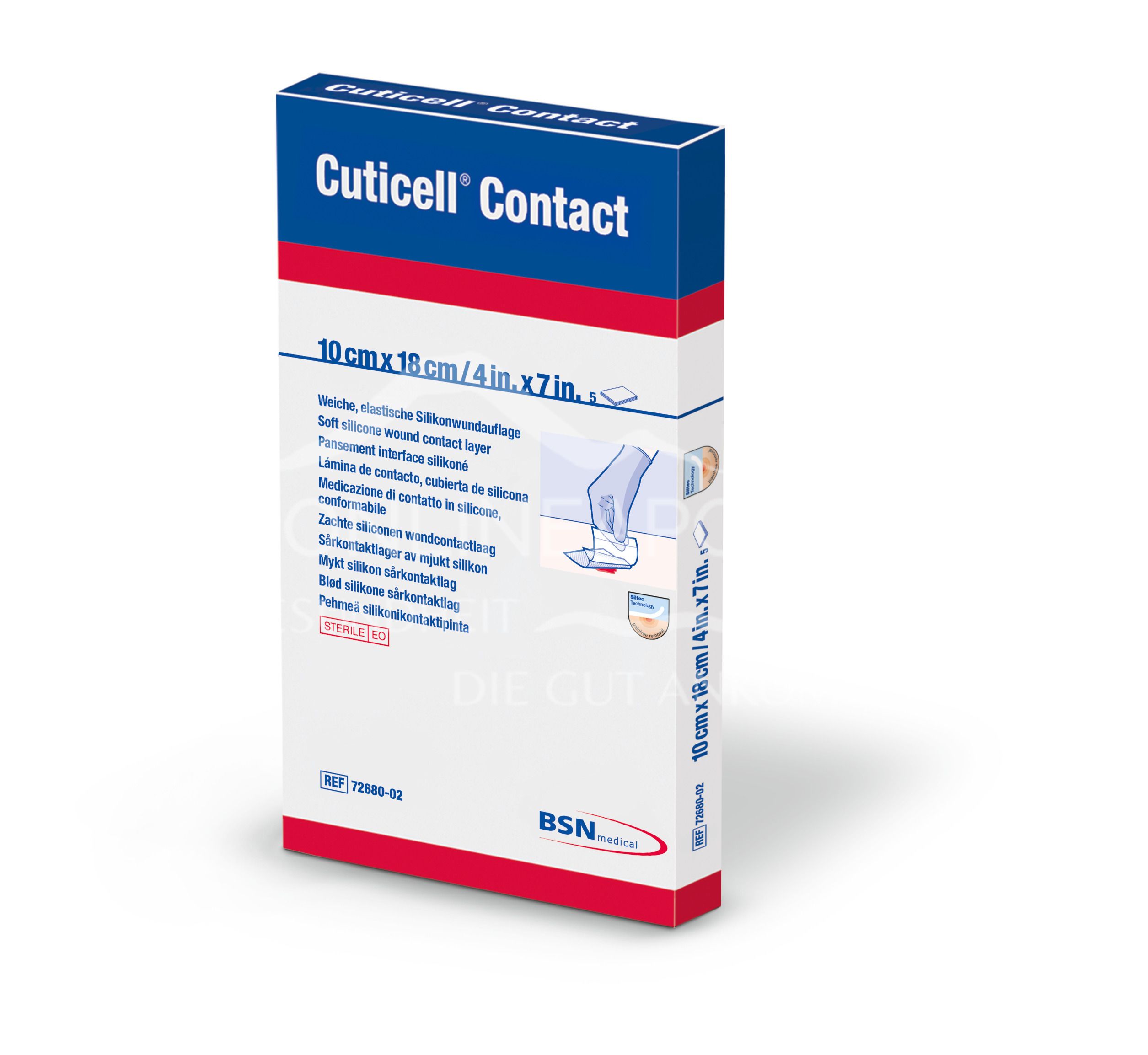 Cuticell® Contact silicone wound contact layer 10 x 18 cm sterile