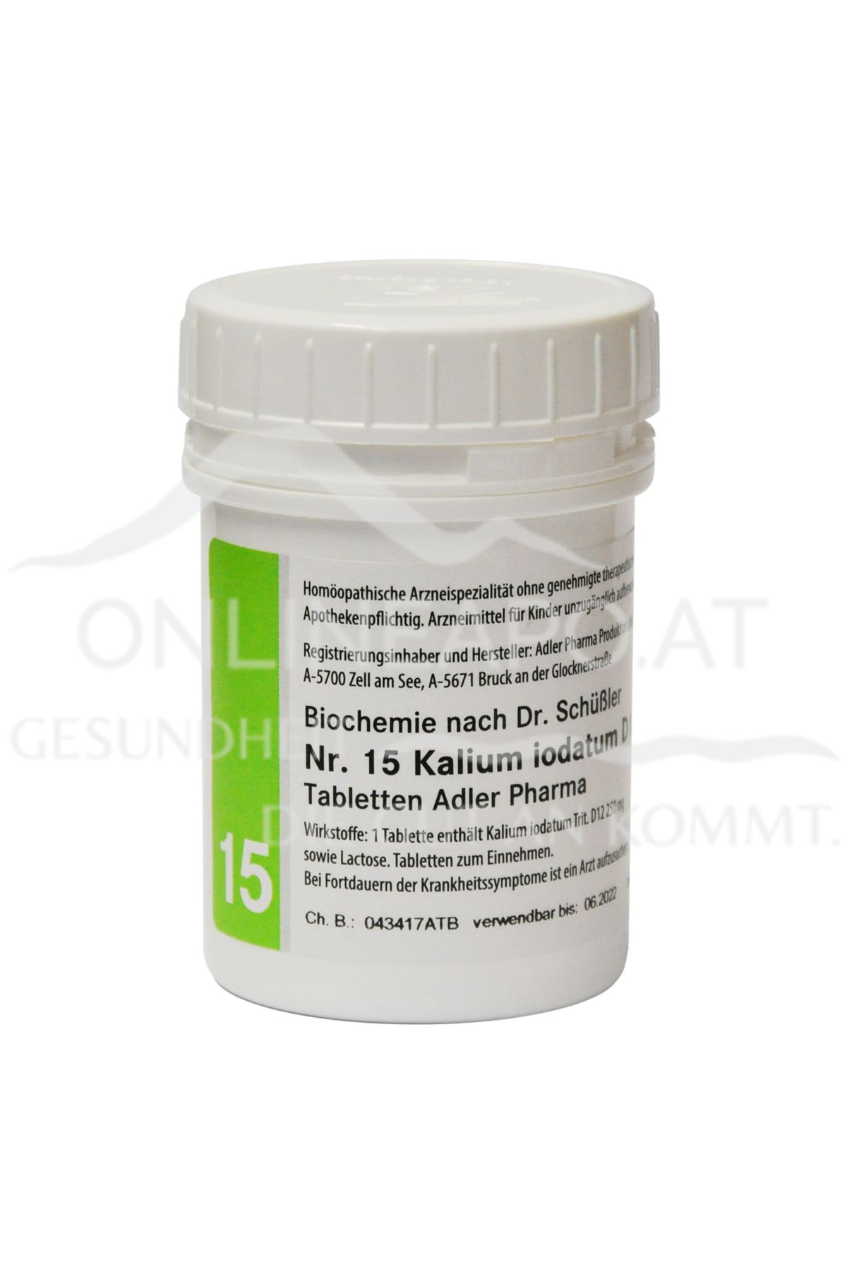 Schüßler Salz Adler Nr. 15 Kalium jodatum D12 Tabletten