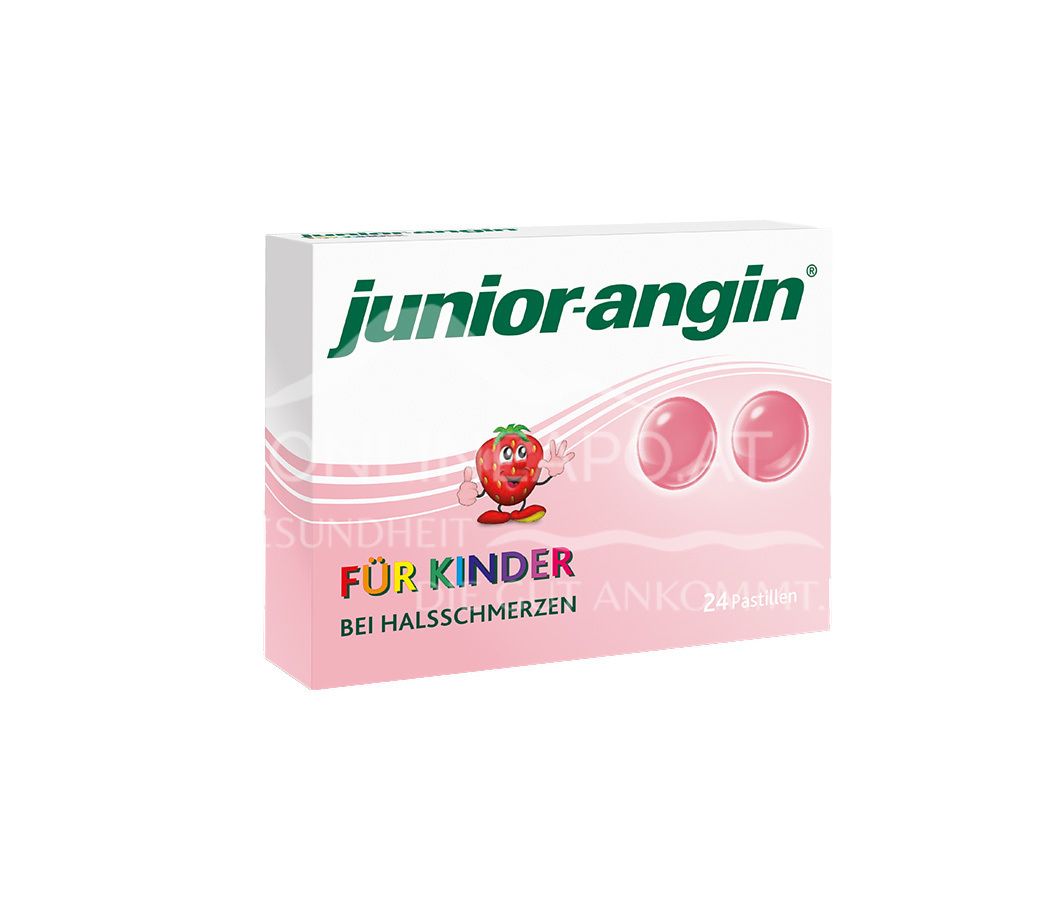 junior-angin® Pastillen für Kinder mit Erdbeergeschmack