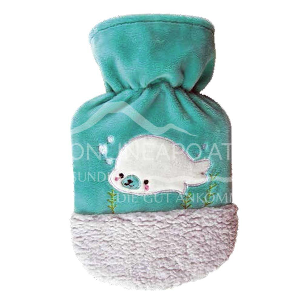 Sänger Kinder Wärmflasche mit Flauschbezug "Robbe" - 0,8L