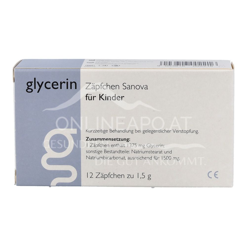glycerin Zäpfchen Sanova für Kinder