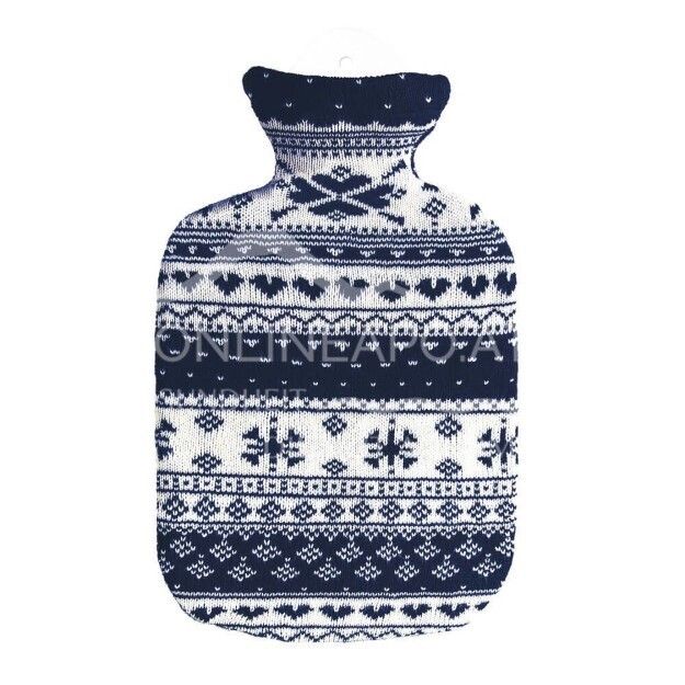 Singer hot water bottle knitted cotton Norwegian 2.0 litre