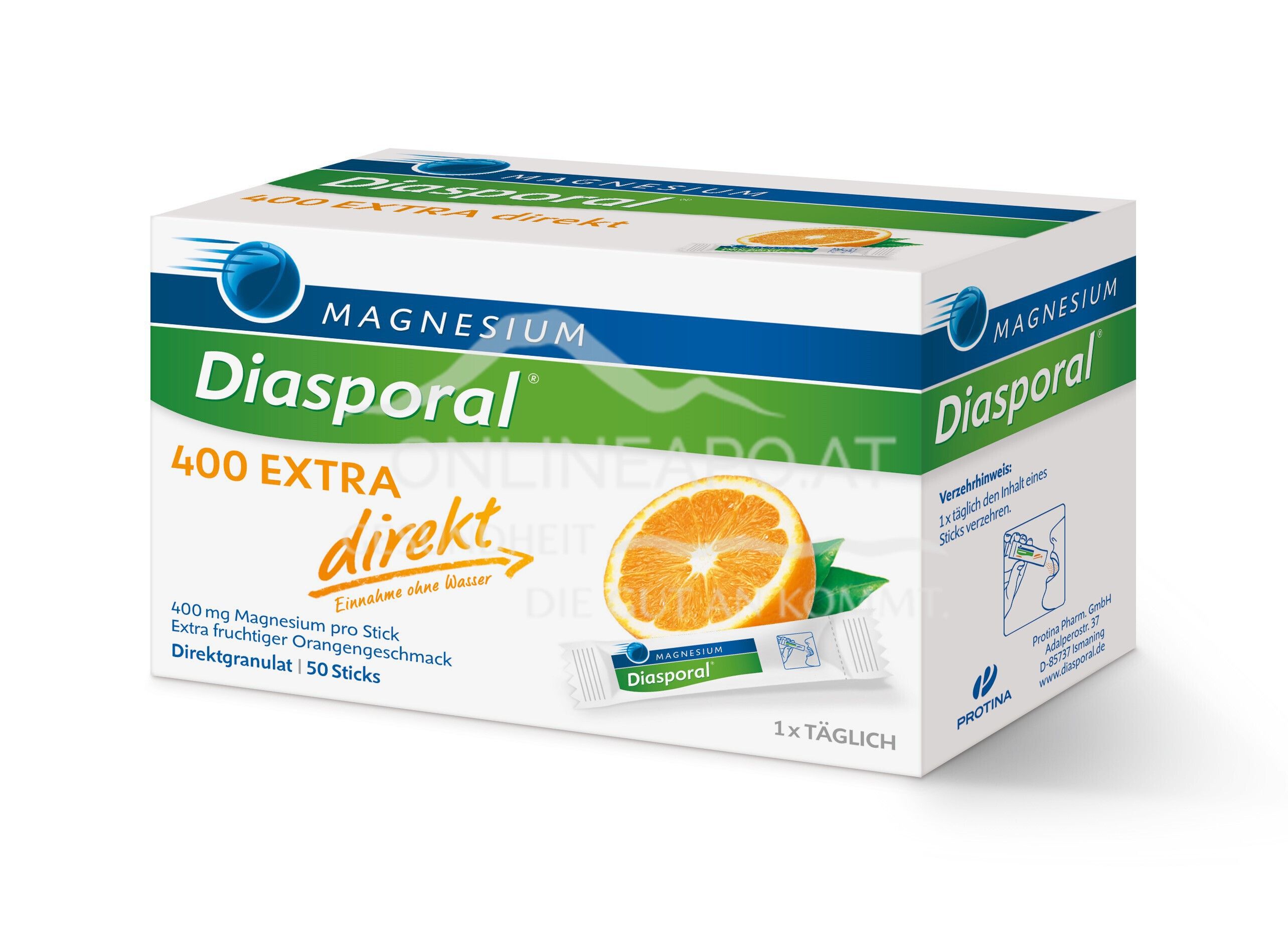 Magnesium Diasporal 400 EXTRA Direktgranulat Sticks