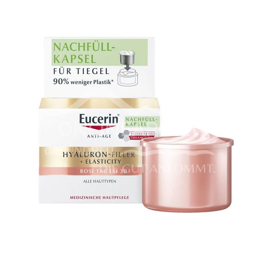 Eucerin Hyaluron-Filler + Elasticity Tagespflege Rosé LSF 30 - Nachfüllkapsel