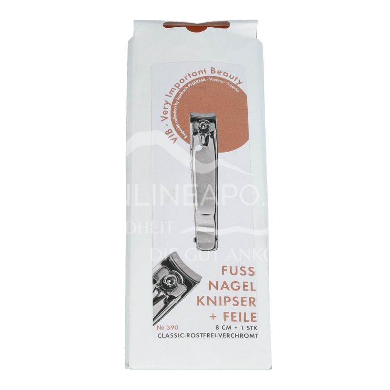 Kozbach Pharma 390 Toenail clippers concave cutting edge, with file, chrome-plated, 8 cm