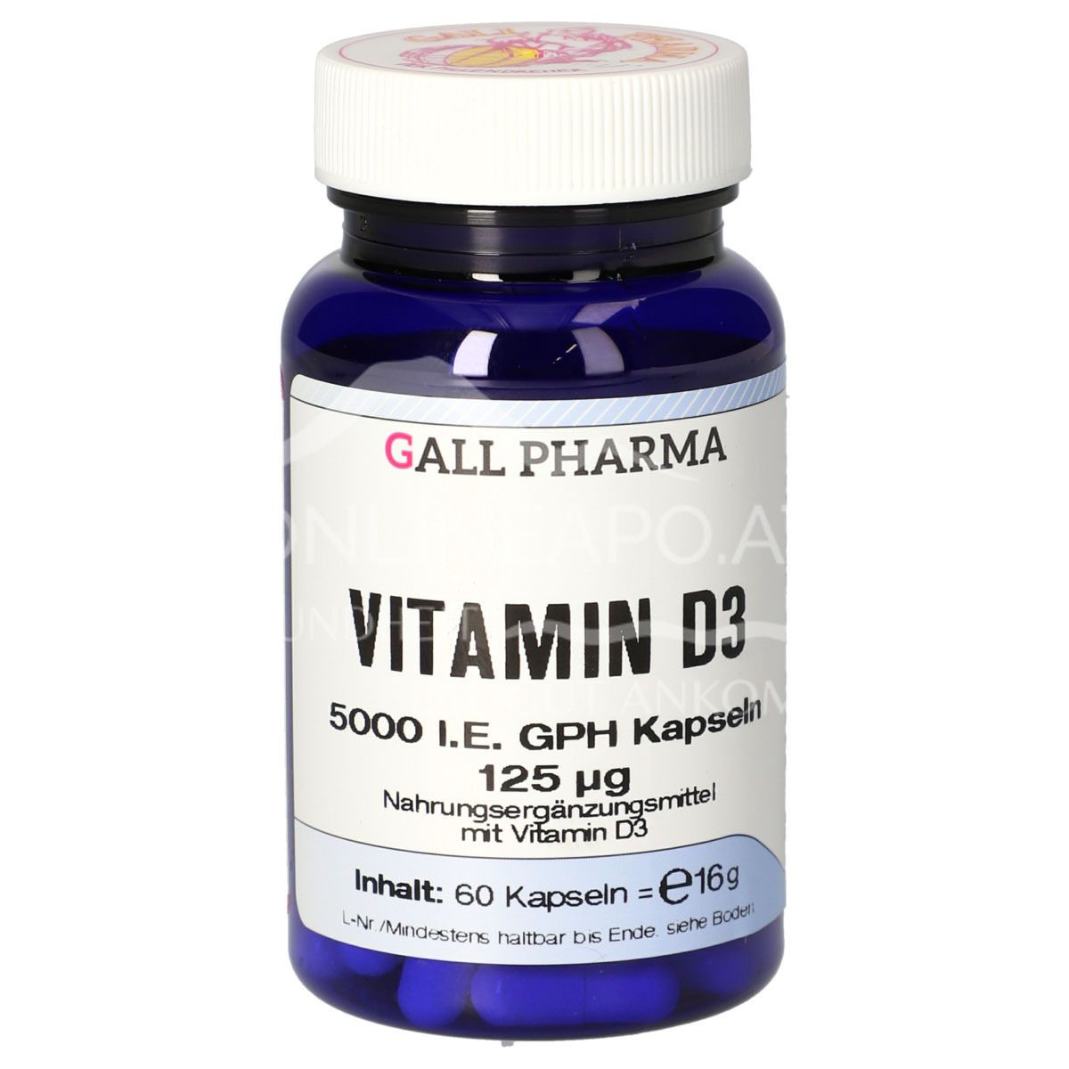 Gall Pharma Vitamin D3 5,000 I.U. Capsules