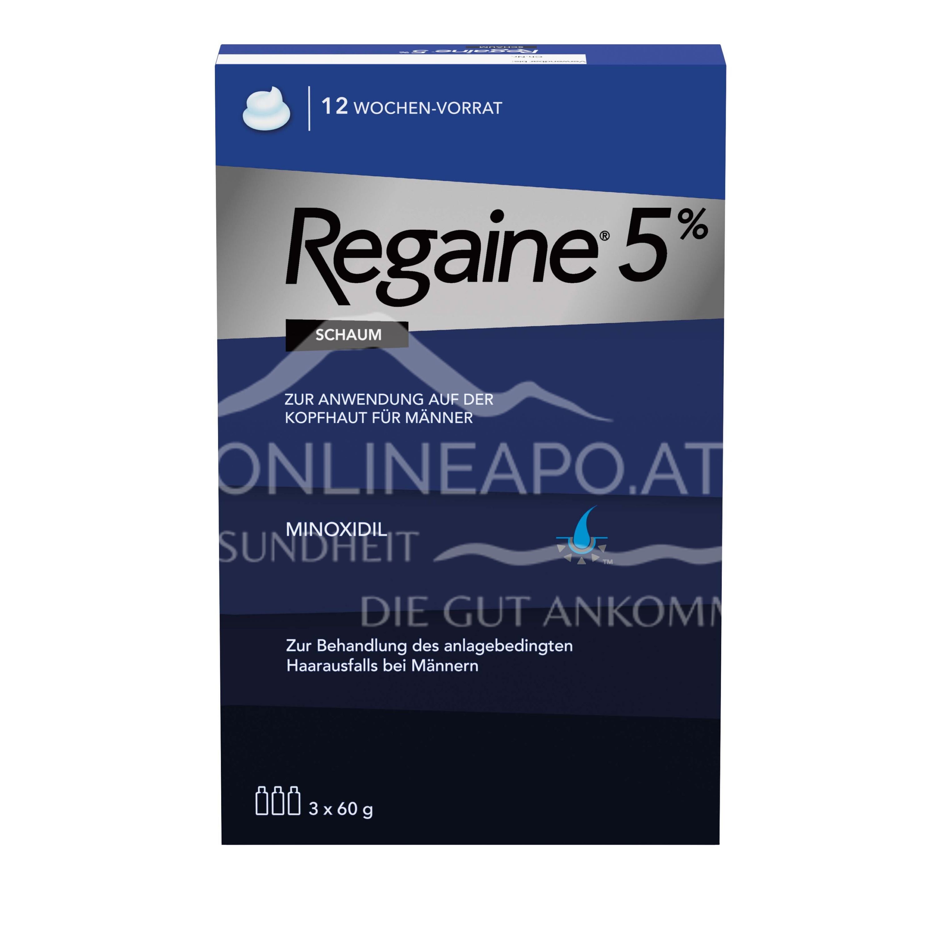 REGAINE® Men 5% Foam for use on the scalp*, 3 x 60 g