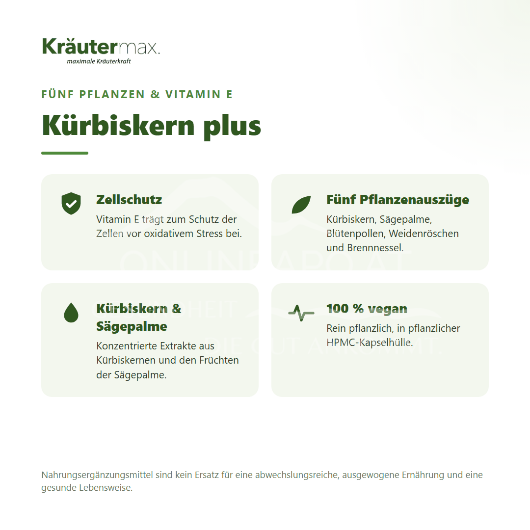 Kräutermax Kürbiskern plus Kapseln