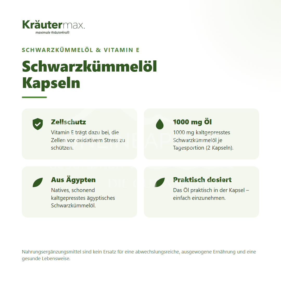 Kräutermax Schwarzkümmelöl Kapseln