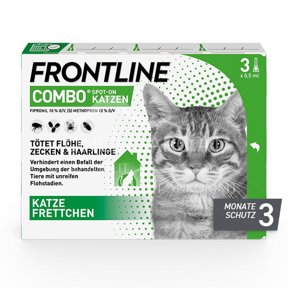 Frontline Combo Spot on cat solution to be dripped onto the skin