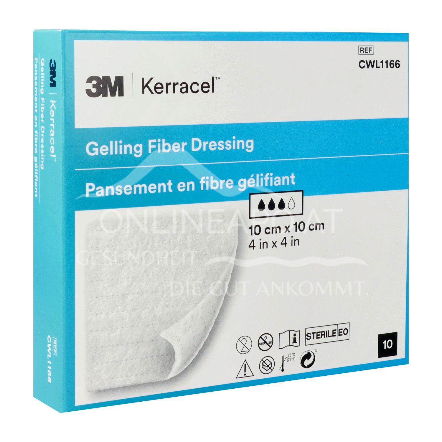 3M™ Kerracel™ Gel-bildende Wundauflage steril, 10 x 10 cm