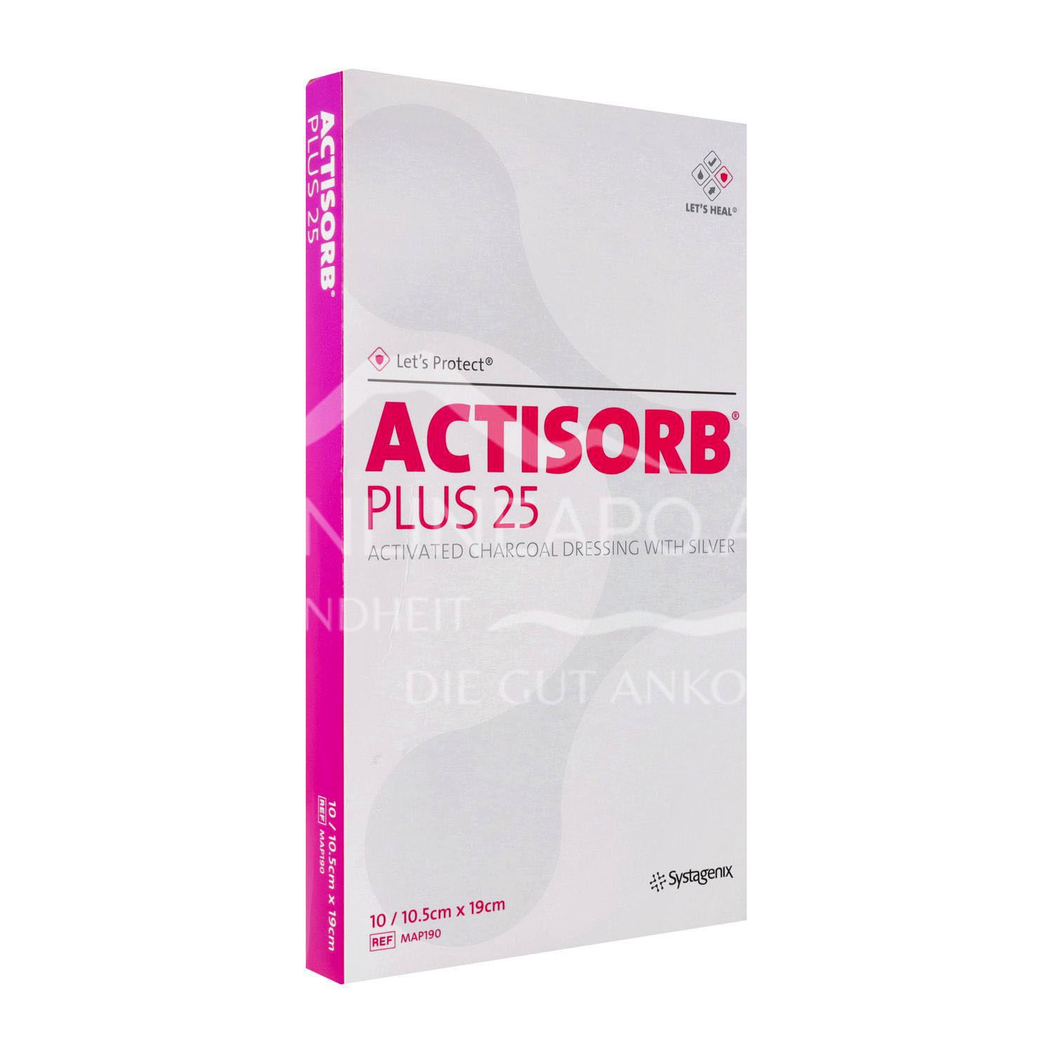 3M™ Actisorb™ Plus 25 Aktivkohlewundauflage mit Silber steril, 19 x 10,5 cm