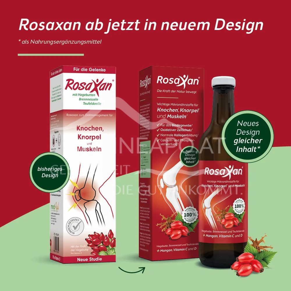 RosaXan® Saft 750 ml + Vitamin D Tabletten 20 Stück
