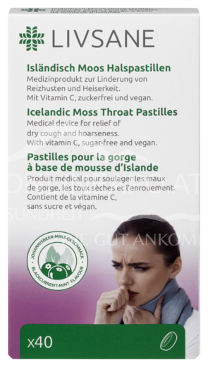 LIVSANE Isländisch Moos Halspastillen
