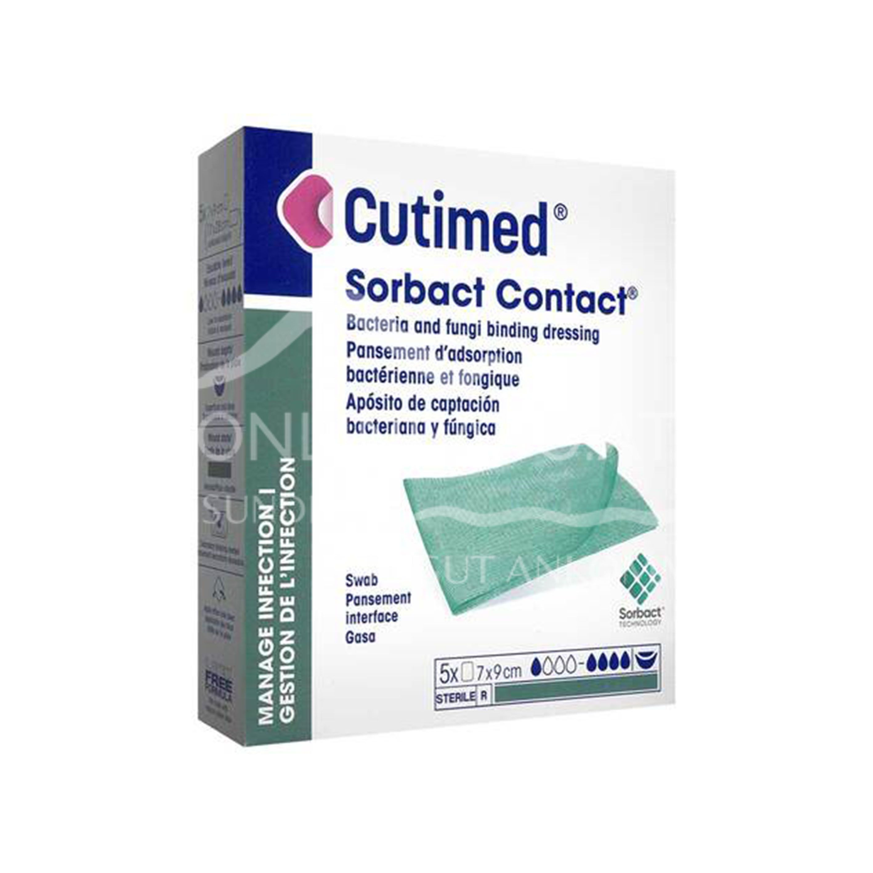 Cutimed® Sorbact® Contact Kompresse 7 x 9 cm