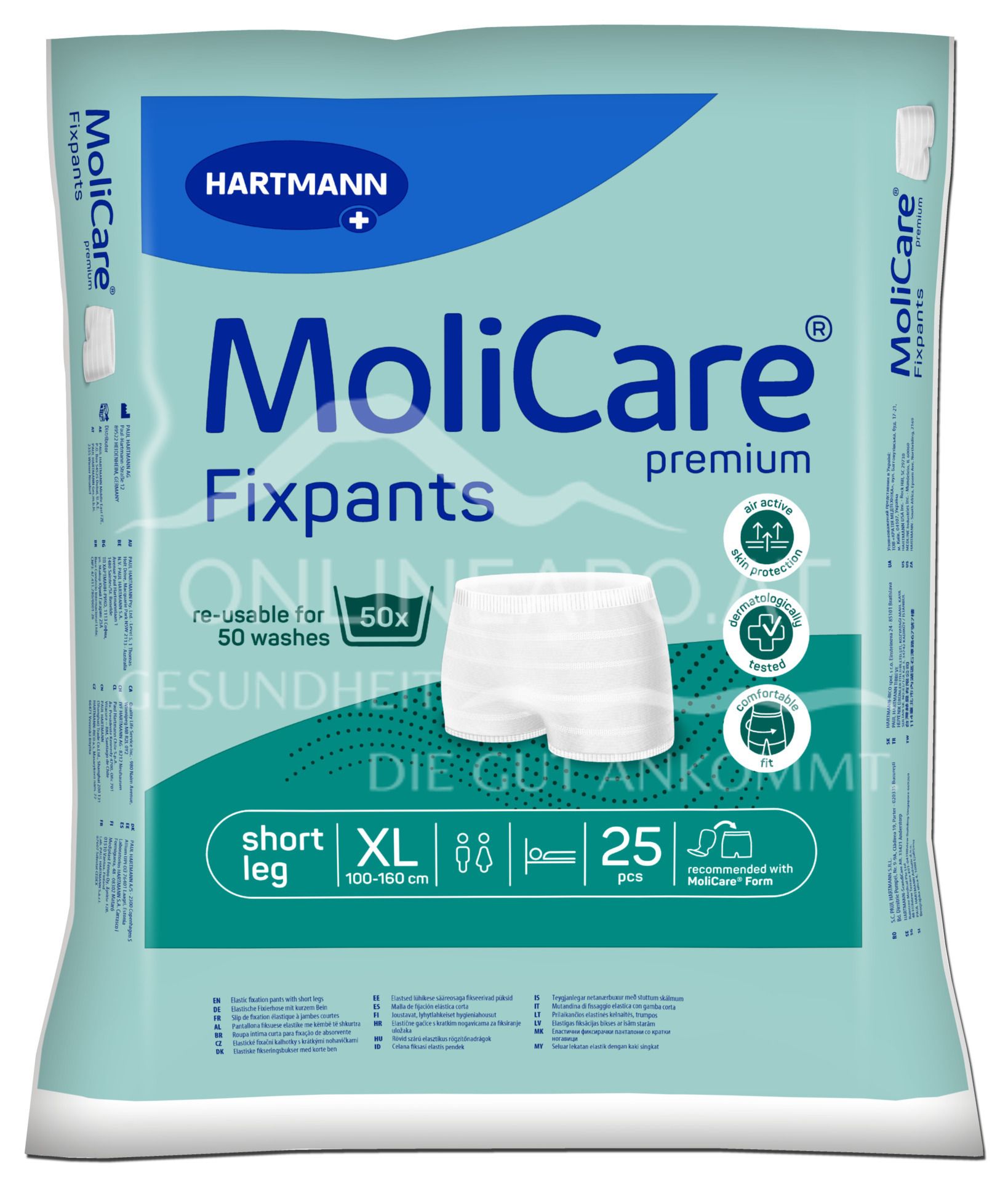 MoliCare® Premium Fixpants Long Leg - Grey fixation trousers - Size XXL