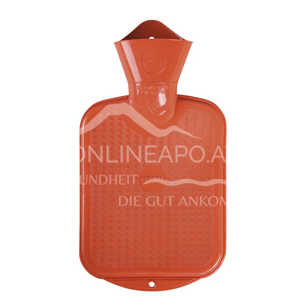 Sänger Kinder Wärmflasche ohne Bezug orange - 0,8L