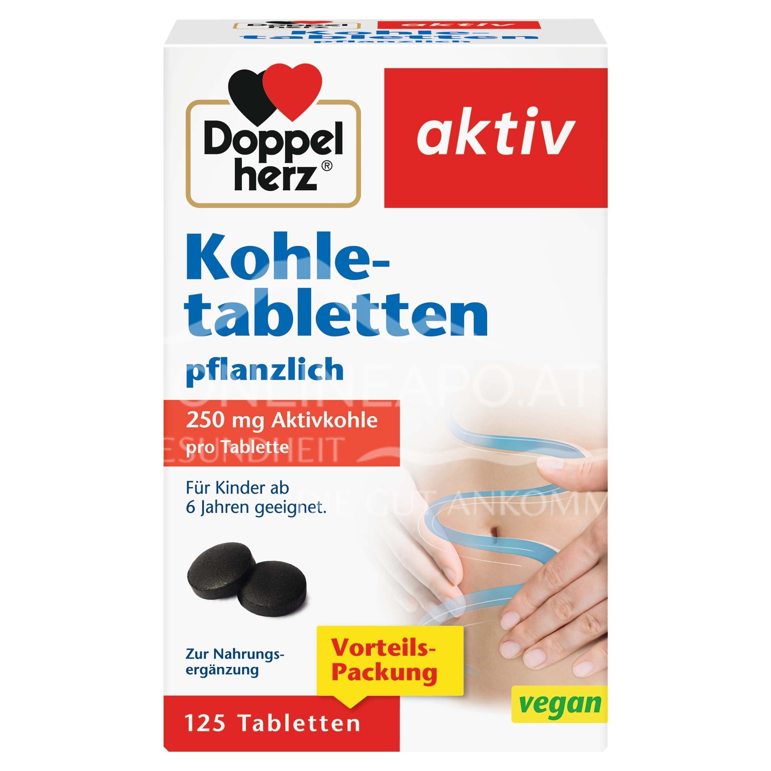 Double heart active charcoal tablets herbal