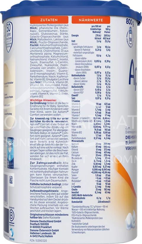 Aptamil Comfort Spezialnahrung Pulver - Von Geburt an
