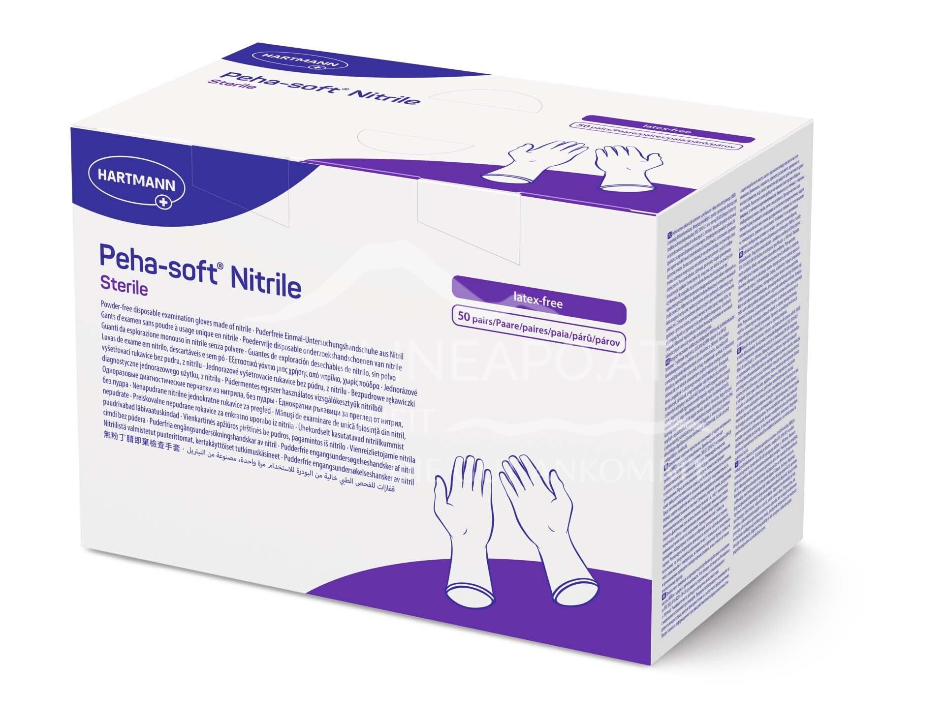 Peha-soft® nitrile sterile powderfree Untersuchungs- und Schutzhandschuh - Größe Medium