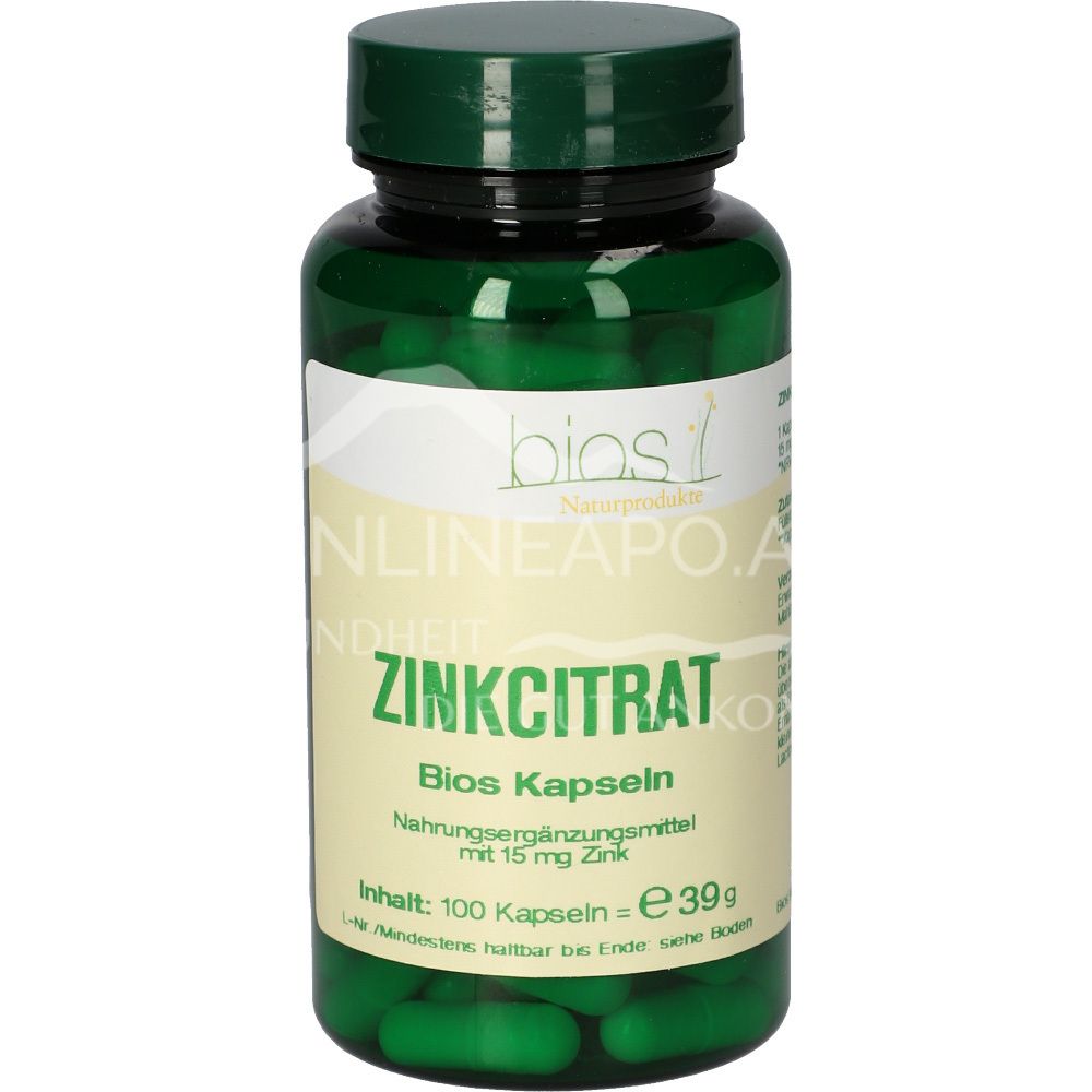 Bios Zinc Citrate (15 mg Zinc) Capsules