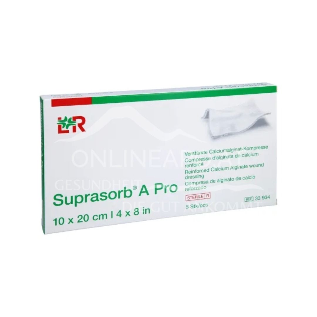 Suprasorb® A Pro Reinforced calcium alginate compresses sterile, 10 x 20 cm