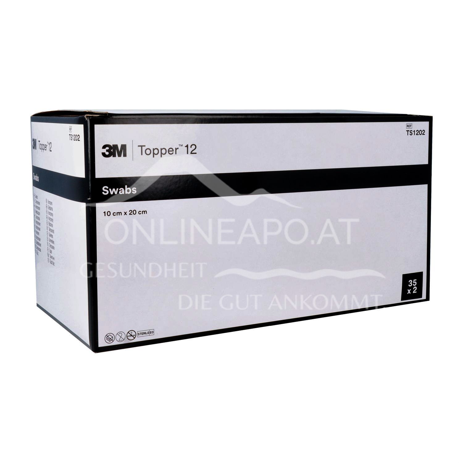 3M Topper 12 sterile Kompressen 10 x 20 cm, 35 x 2 Stück