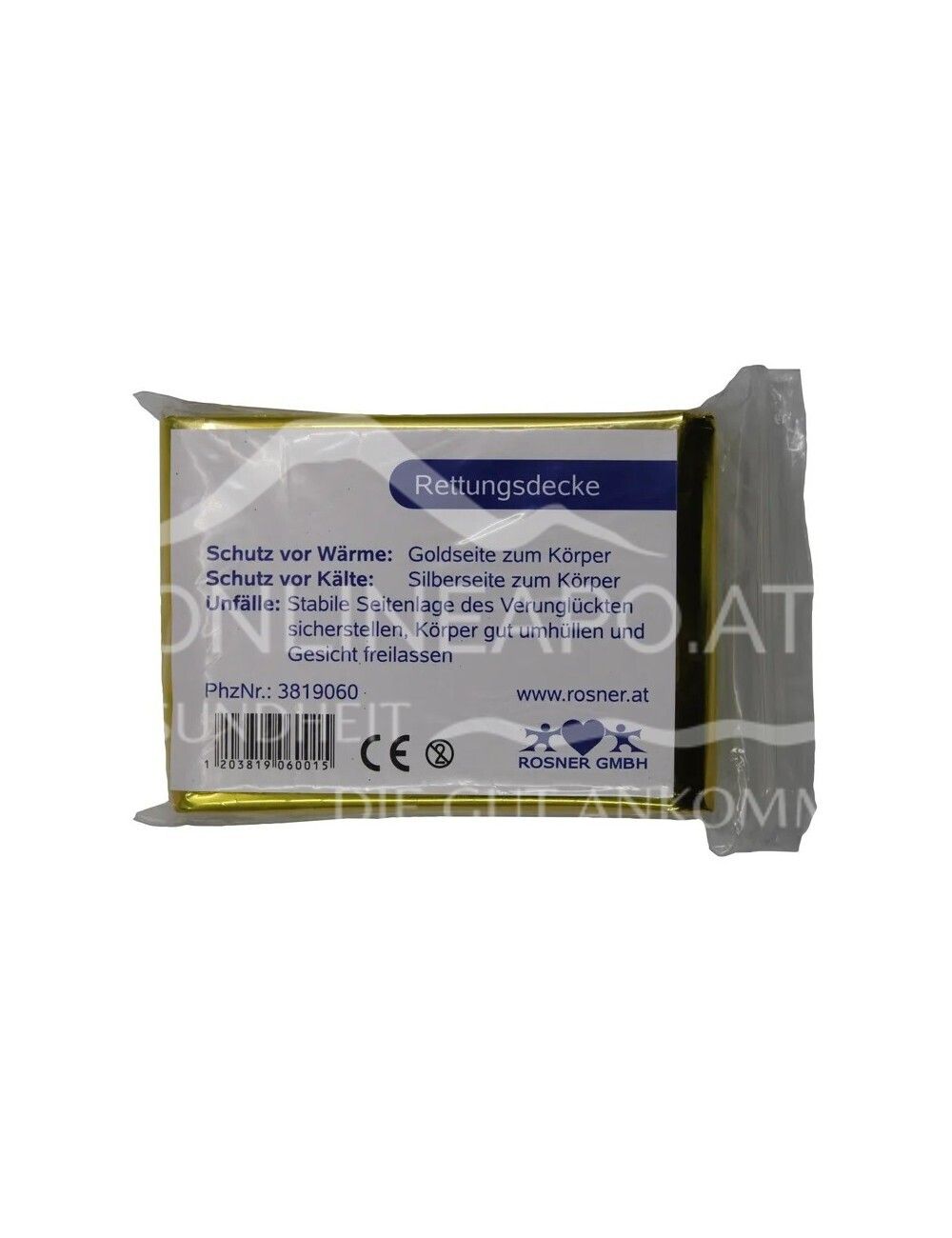 Rosner Rettungsdecke Gold/Silber 160 x 210 cm