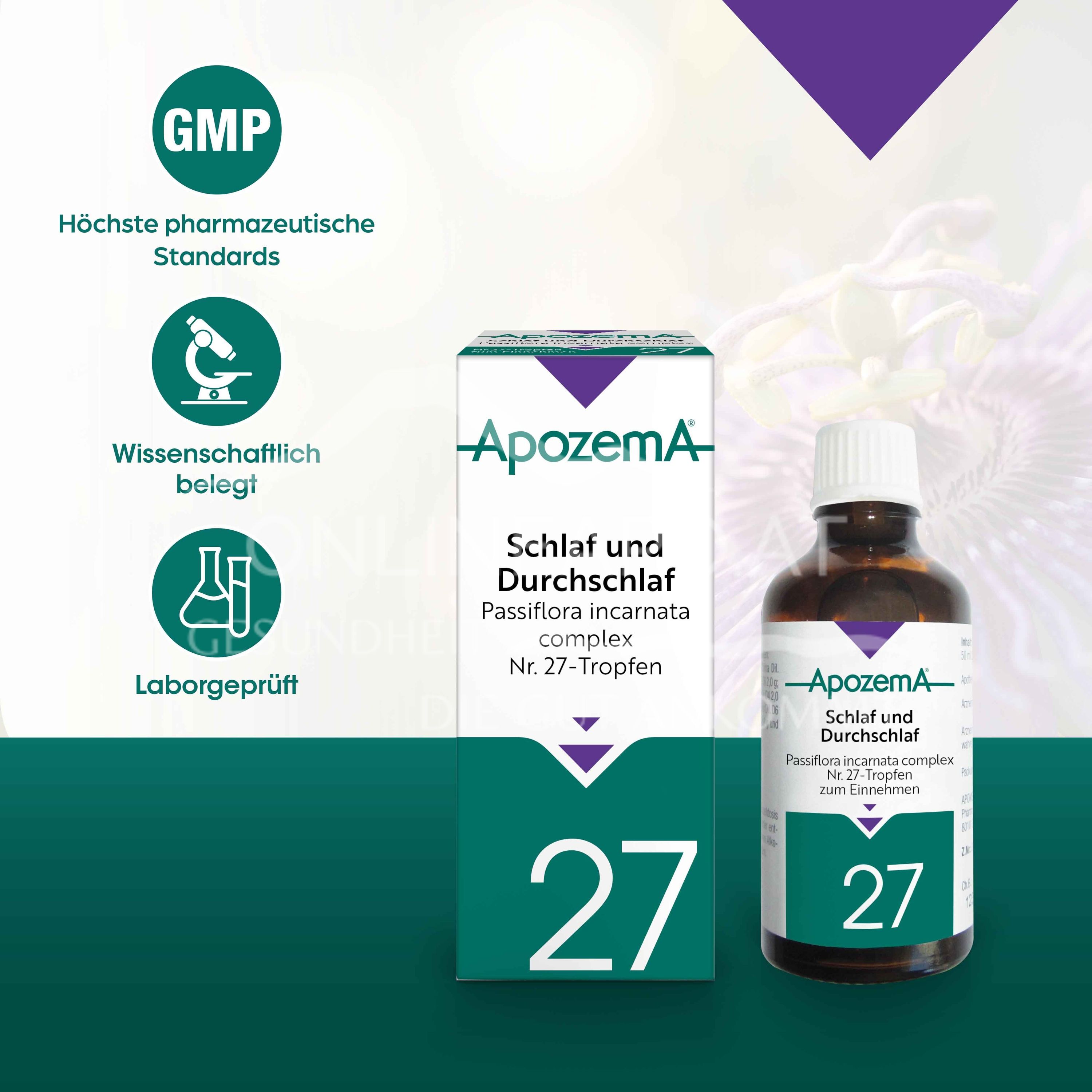 Apozema® Sleep and Sleep Through Passiflora incarnata complex No. 27 Oral drops