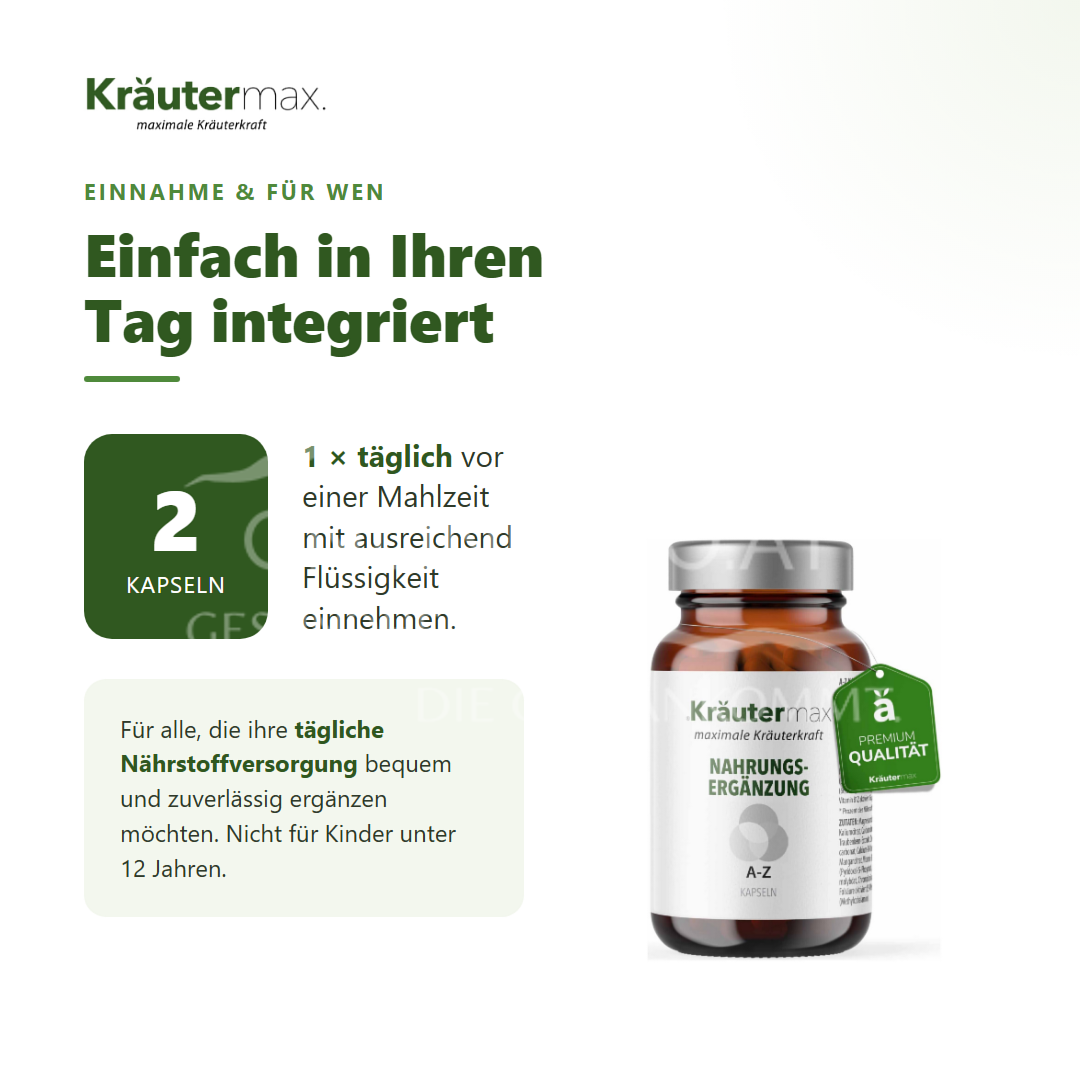 Kräutermax A bis Z Vitamine und Mineralstoffe Kapseln